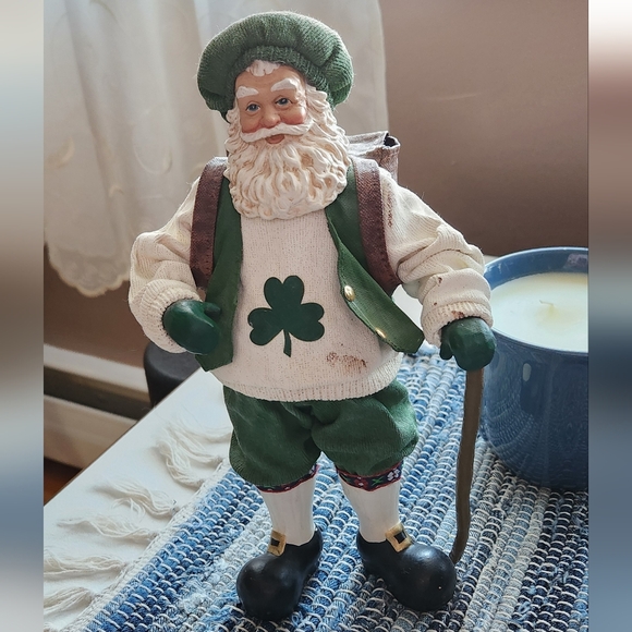 Festive Green Santa Figurine - Picture 3 of 4